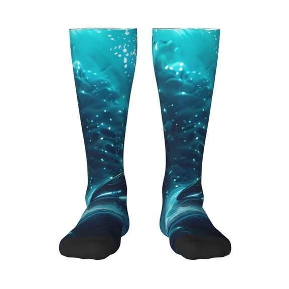 Xecao Futuristic Jet Ski Adventure Print Compression Socks for Both Men And Women for Running, Travel, Flight, Nurse