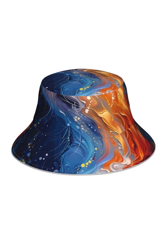 Galactic Dog Swirls Art Print Men and Women Night Reflective Hat Runner Cap Visor Bucket Hat Boonie Cap