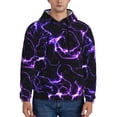 thumbnail image 1 of Xecao Galaxy Lightning Pattern Men's Adult Pullover Hoodie,Hooded Sweatshirt-Small, 1 of 7