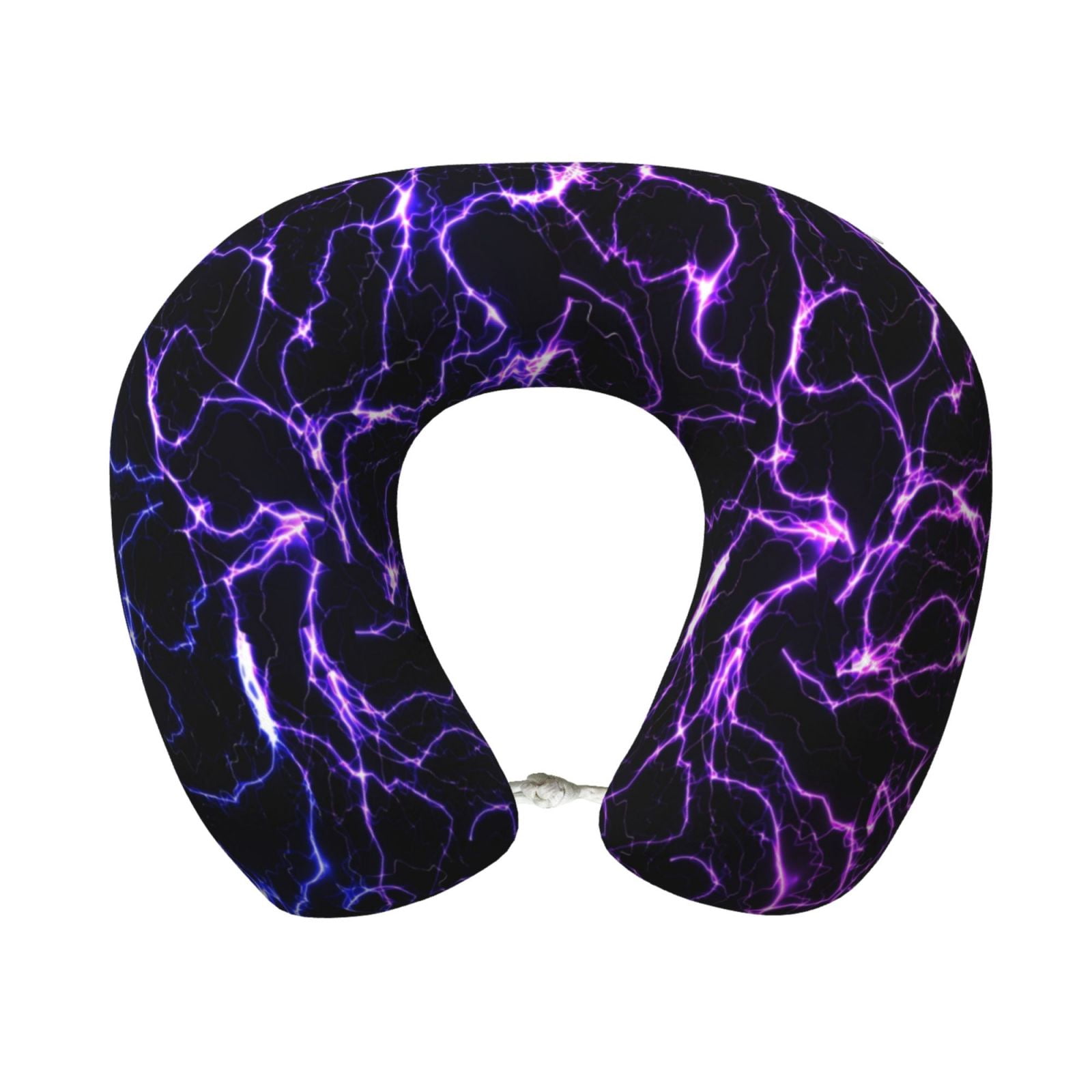 Xecao Galaxy Lightning Print Memory Foam Cervical Neck Pillow Versatile U-Shaped Pillows for Home,Office,Camping,Travelling,Soft Washable Cover