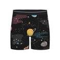 thumbnail image 1 of Xecao Galaxy Print Boxer Briefs for Men's Stretch Moisture-Wicking Underwear, Mid-Rise Classics breathable fabric, 1 of 7