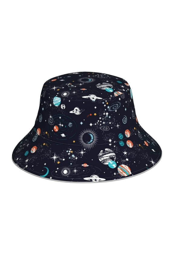 Galaxy2 Print Men and Women Night Reflective Hat Runner Cap Visor Bucket Hat Boonie Cap
