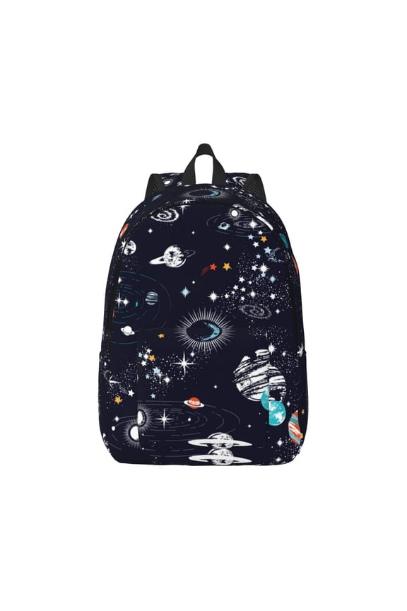 Galaxy2 for Canvas College Laptop Backpack, Durable Rucksack Travel Notebook Bag School Backpack Book Bag for Men Women
