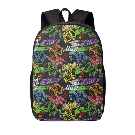 Xecao Game Joysticks print Travel Backpack, Large Computer Backpack for Men Women, College School Rucksack Book Bag