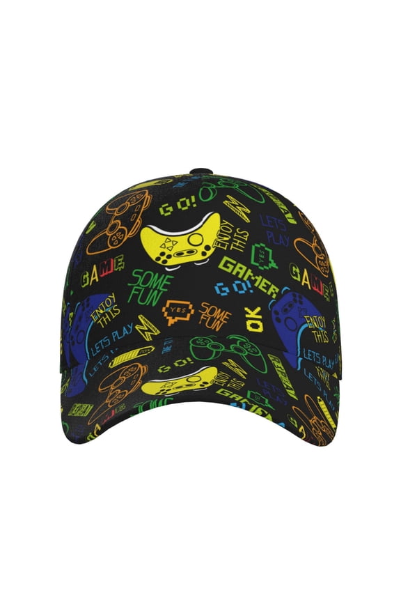 Game Play for Baseball Cap: Unisex, crafted from classic polyester twill fabric, featuring a soft unconstructed design