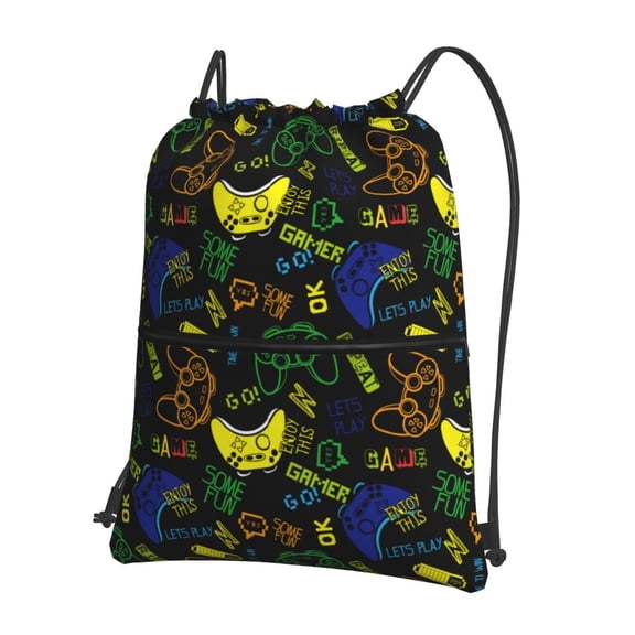 Xecao Game Play for Drawstring Bags,Pull String Backpack Bags,String Bag Sackpack