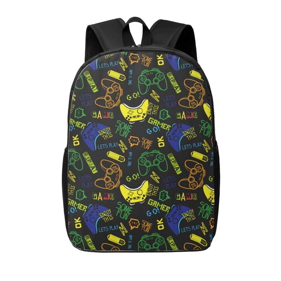 Xecao Game Play print Travel Backpack, Large Computer Backpack for Men Women, College School Rucksack Book Bag