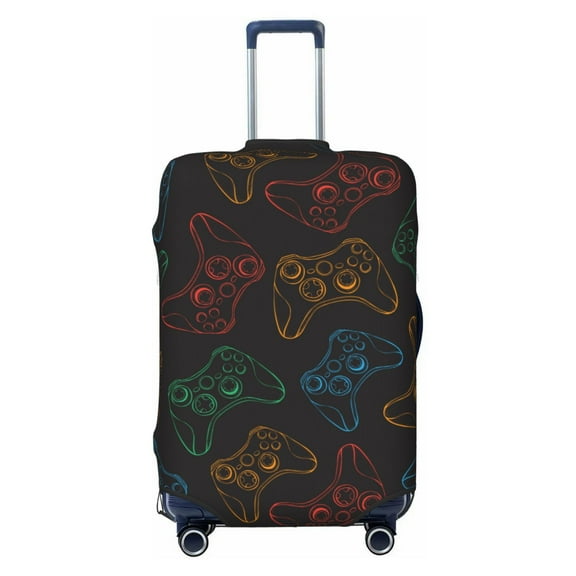 Xecao Gamepad Joystick Game print Elastic Luggage Cover, with double-sided print , is perfect for travel, business, and daily use