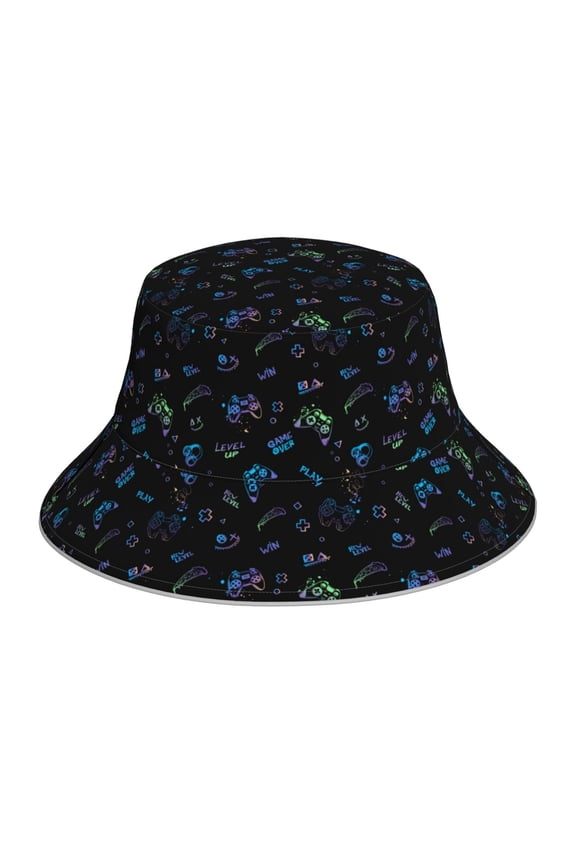Gamepads Print Men and Women Night Reflective Hat Runner Cap Visor Bucket Hat Boonie Cap