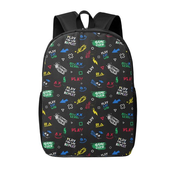 Xecao Gamepads print Travel Backpack, Large Computer Backpack for Men Women, College School Rucksack Book Bag