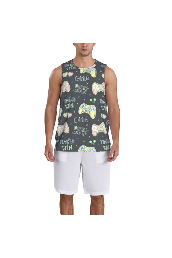 Gamers print basketball shirt for both men and women, a unisex basketball jersey perfect for theme parties-XX-Large