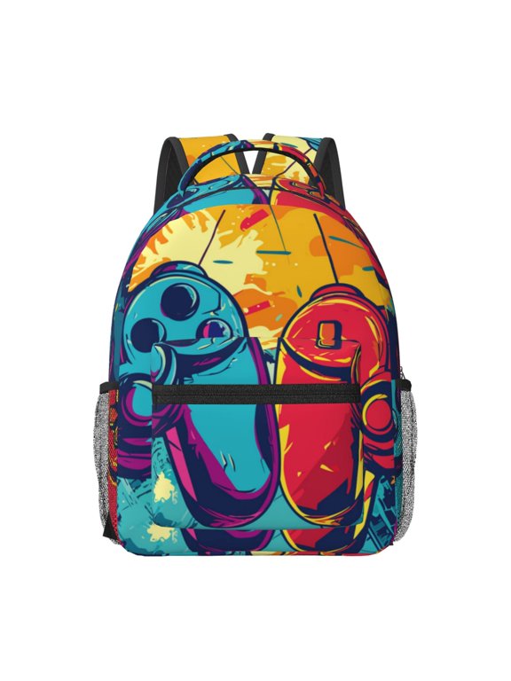Gaming Print Casual Backpack: A Computer Backpack Ideal for Men and Women, Perfect for College, School, or Daily Travels-One Size