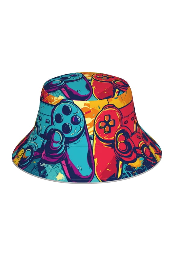 Gaming Print Men and Women Night Reflective Hat Runner Cap Visor Bucket Hat Boonie Cap