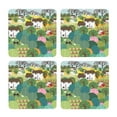 thumbnail image 1 of Xecao Garden Farm for MDF Cork Coaster 4 Pcs,Drink Coasters,Suit for House Warming Gifts New Home ,Coffee Table Decor-Square, 1 of 7