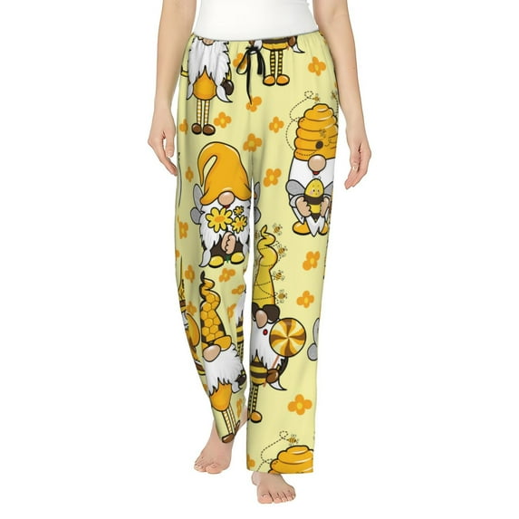 Xecao Garden Honeybee Gnomes Women's Straight Lounge Pajama Pants: The Epitome of Relaxed Sleepwear