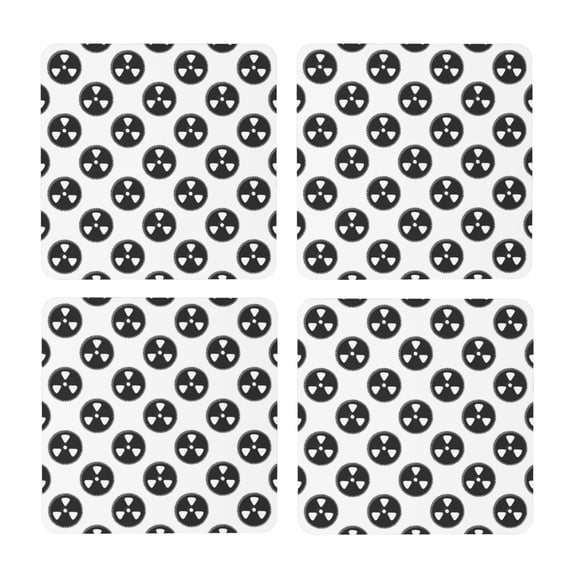 Xecao Gear Tools for MDF Cork Coaster 4 Pcs,Drink Coasters,Suit for House Warming Gifts New Home ,Coffee Table Decor-Square