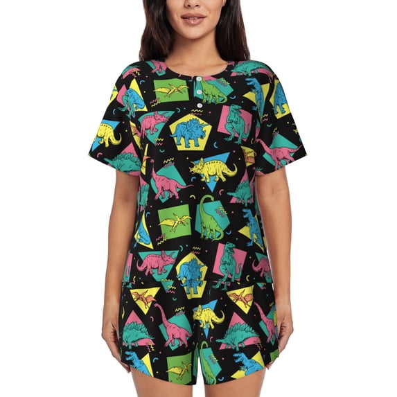 Xecao Geometric Dinosaur print Swimsuit for women, Summer-ready, sporty style.Quick-dry fabric. Many sizes & colors.