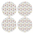 thumbnail image 1 of Xecao Geometric Retro for MDF Cork Coaster 4 Pcs,Drink Coasters,Suit for House Warming Gifts New Home ,Coffee Table Decor-Round Shape, 1 of 7