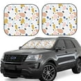 thumbnail image 1 of Xecao Geometric Spots for Foldable Car Sun Shades (2-Pack) offer sun protection with an easy-fold design for convenient windshield shading., 1 of 7