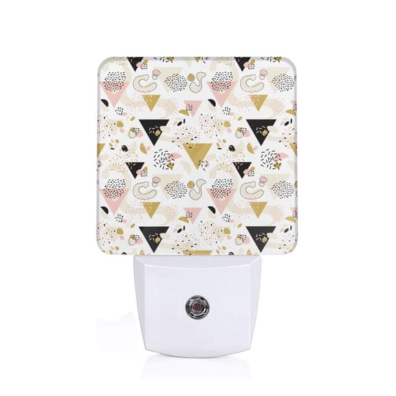 Xecao Geometric Triangle for Night Light - a Wall-mounted LED Fixture with A Dusk-to-dawn Sensor, Ideal for Bedrooms, Bathrooms, Hallways, and Kitchens-UK