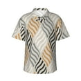 thumbnail image 1 of Xecao Geometric print Hawaiian shirt - a stylish short-sleeve button-down for men, perfect for casual beach and tropical outings., 1 of 9