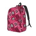 thumbnail image 1 of Xecao Geometry Canvas College Laptop Backpack, a durable rucksack designed for both men and women, ideal for travel, school, and daily use-Medium, 1 of 5