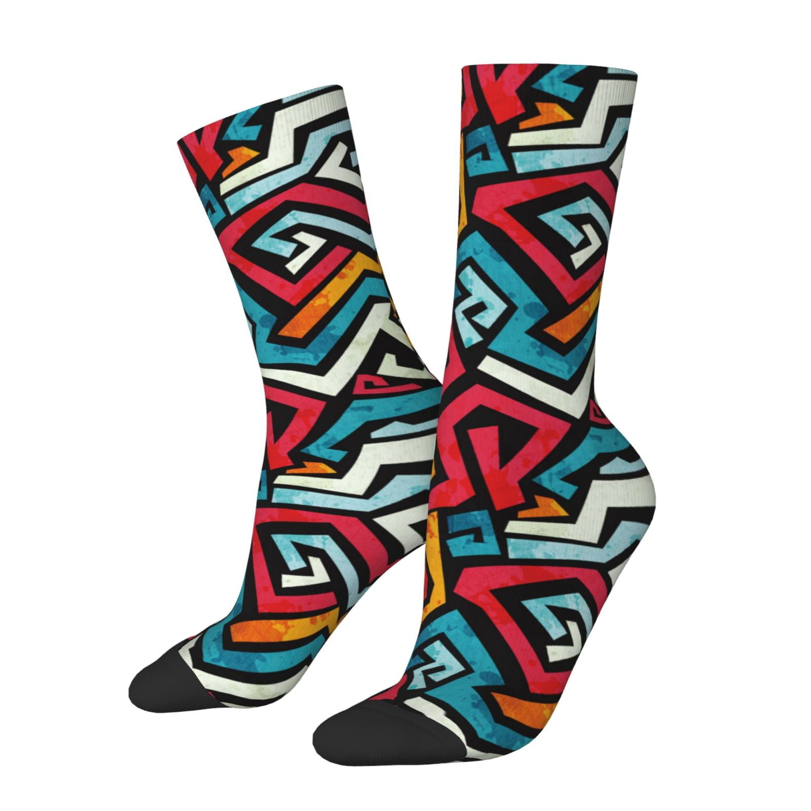 Sock Geometry Xecao Geometry Pattern Sport Socks for Women and Men Crew Socks Sporty ...
