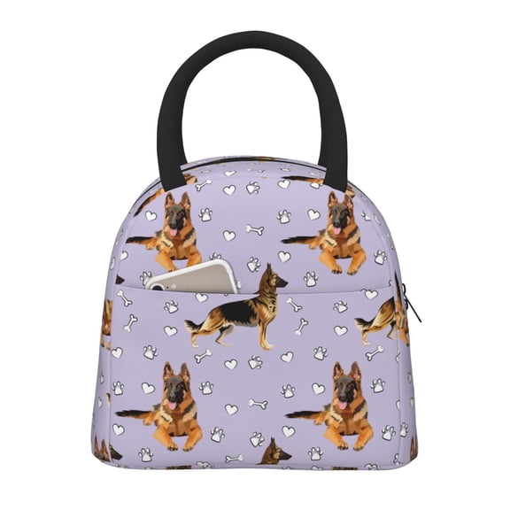 Xecao German Shepherd Dog Lunch Bag , an insulated, reusable tote bag perfect for adults of all genders, ideal for work, office, picnics and beach trips