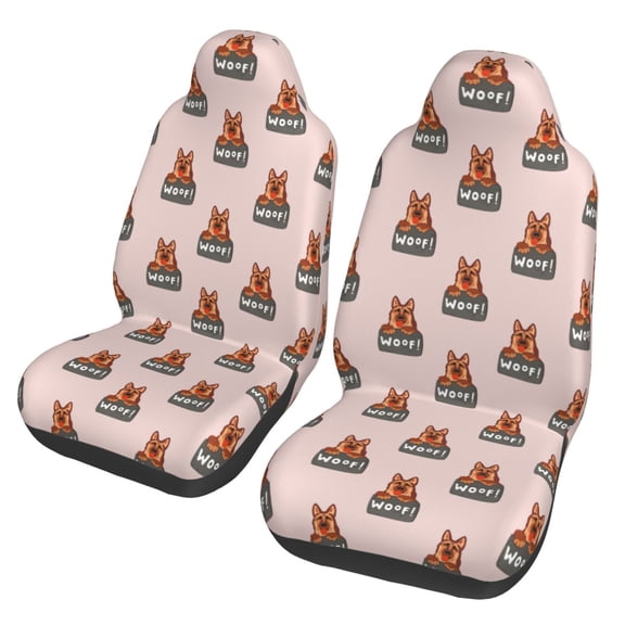 Xecao German Shepherd Dog Print Car Seat Cover in That Fits Most Cars, Vans, SUVs, and Trucks.