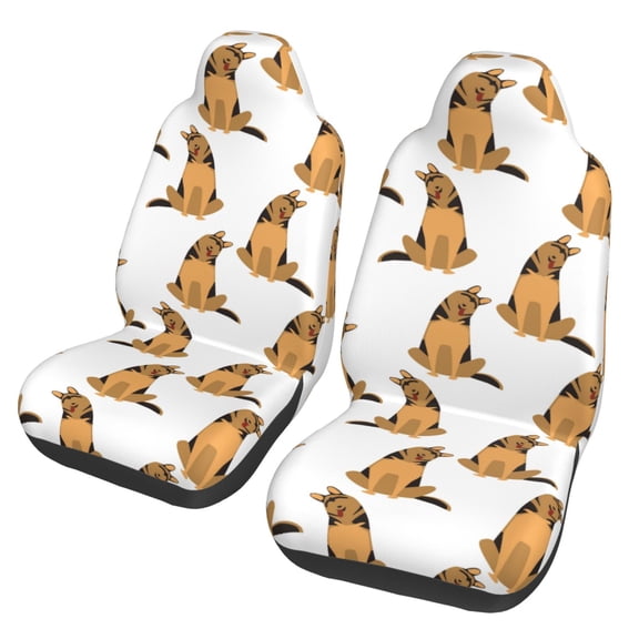Xecao German Shepherd Dog Print Car Seat Cover in That Fits Most Cars, Vans, SUVs, and Trucks.
