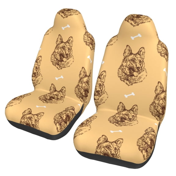Xecao German Shepherd Dog Print Car Seat Cover in That Fits Most Cars, Vans, SUVs, and Trucks.
