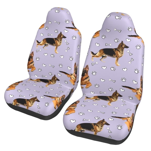 Xecao German Shepherd Dog Print Car Seat Cover in That Fits Most Cars, Vans, SUVs, and Trucks.