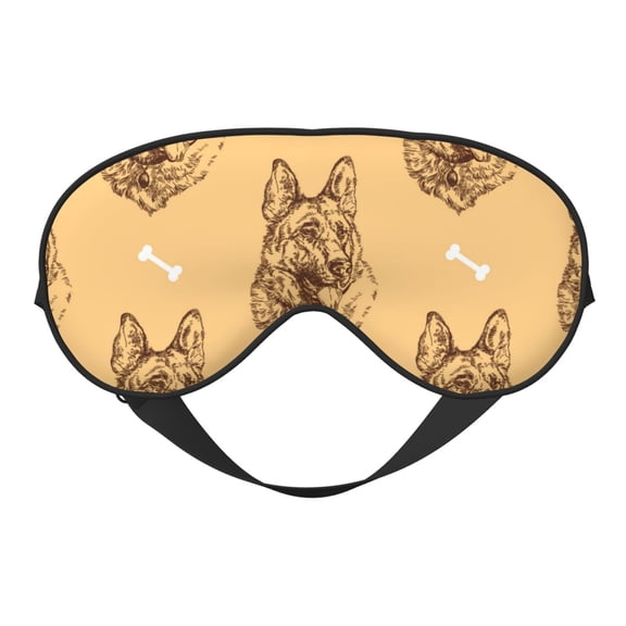 Xecao German Shepherd Dog for Soft Fluffy Sleeping Blindfold, Nap eye cover tailored for the utmost comfort for girls, women, kids, and adults.