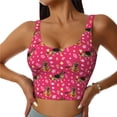 thumbnail image 1 of Xecao German Shepherd Dog for Sports Bra with Removable Pads, Crop Tank Top Design, Women's Longline Sports Bra - Non-Wired -, 1 of 9