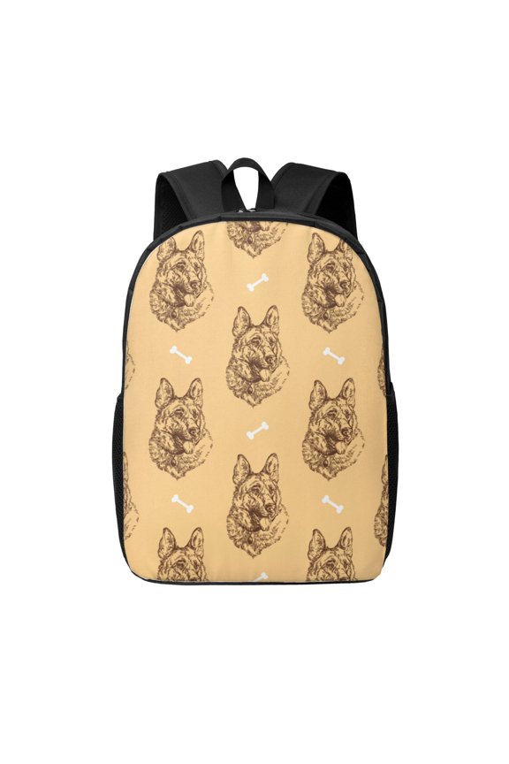German Shepherd Dog print Travel Backpack, Large Computer Backpack for Men Women, College School Rucksack Book Bag