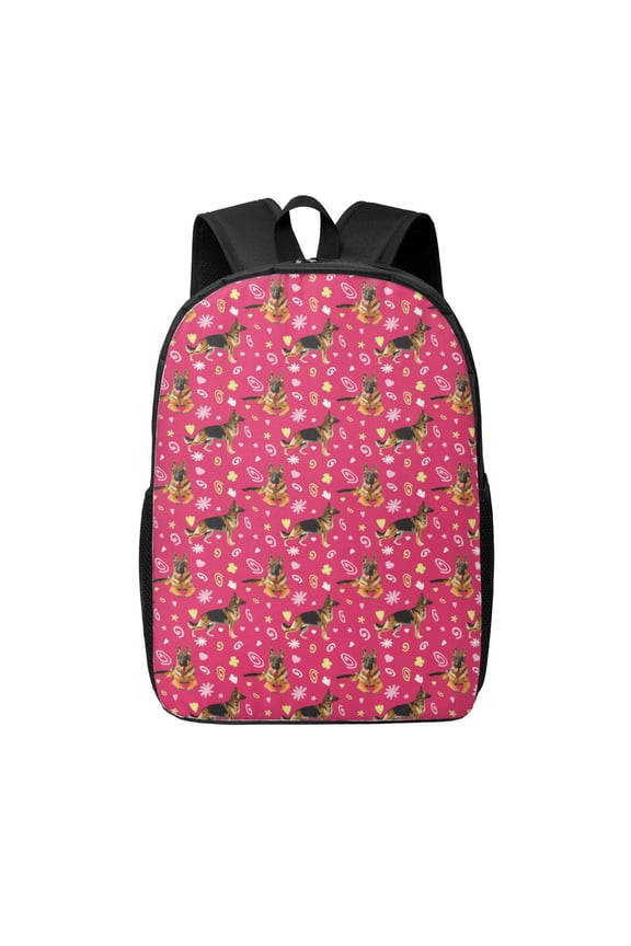 German Shepherd Dog print Travel Backpack, Large Computer Backpack for Men Women, College School Rucksack Book Bag