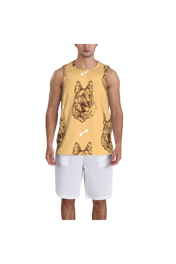 German Shepherd Dog print basketball shirt for both men and women, a unisex basketball jersey perfect for theme parties-4X-Large