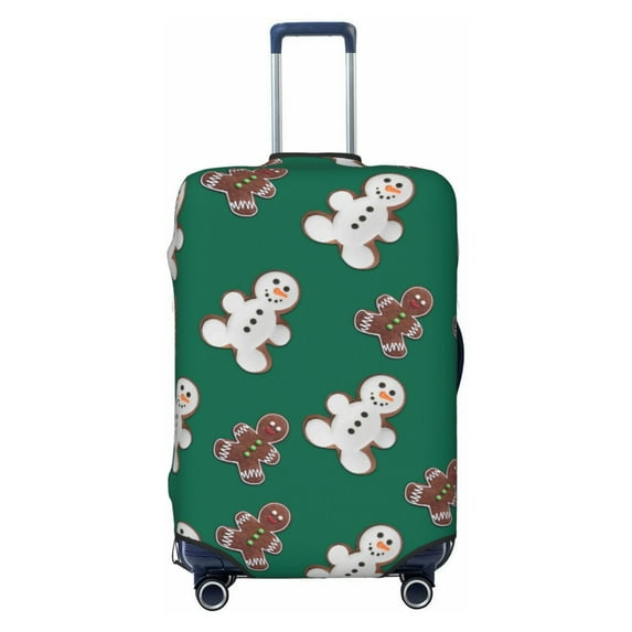 Xecao Gingerbread Snowman Cookies print Elastic Luggage Cover, with double-sided print , is perfect for travel, business, and daily use