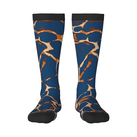 Xecao Giraffe Skin Print Compression Socks for Both Men And Women for Running, Travel, Flight, Nurse