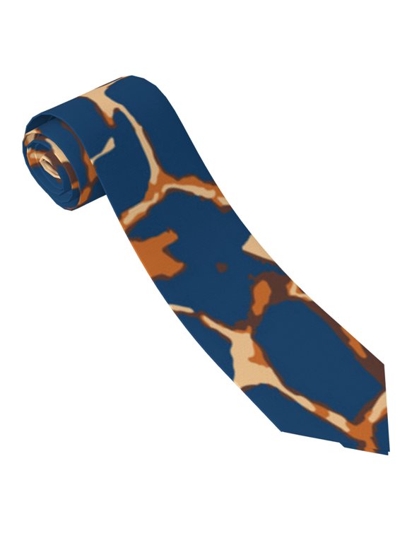 Giraffe Skin Print Tie For Men Necktie Woven Jacquard Neck Ties,Classic Men's Tie