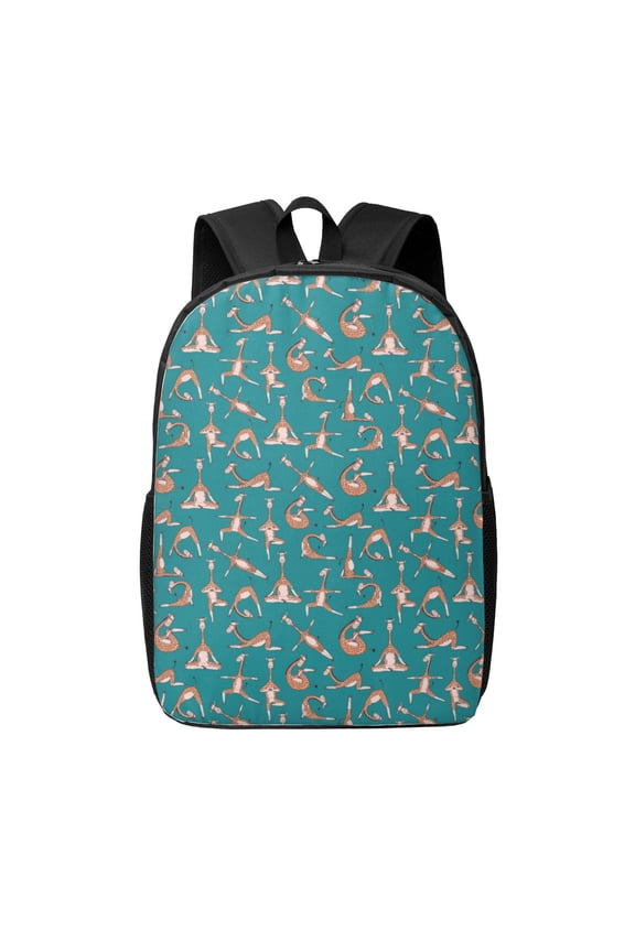 Giraffes Doing Various Yoga print Travel Backpack, Large Computer Backpack for Men Women, College School Rucksack Book Bag