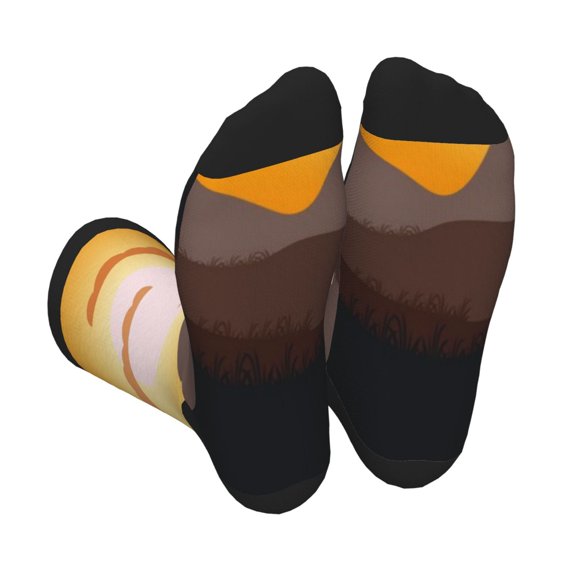Xecao Giraffes Of The African Savannah Print Crew Socks for Men and Women, Men's Soft Moisture-wicking Sock