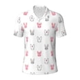 thumbnail image 1 of Xecao Girl Rabbit for Mens' Casual Short Sleeve Button-Down Polo Shirts for a Classic Golf Look, 1 of 9