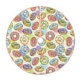 thumbnail image 1 of Xecao Glazed Donuts Pattern Christmas Tree Skirt Round Xmas Tree Mat Base Cover for Holiday Home Decorations-30", 1 of 6