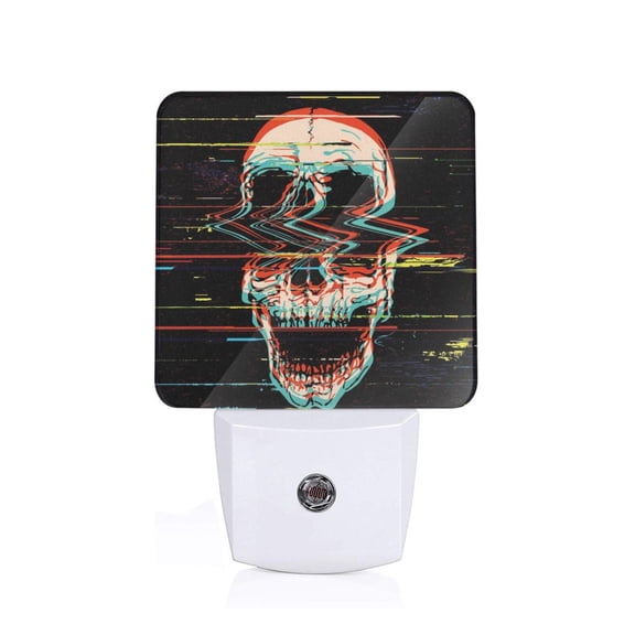 Xecao Glitch Screaming Skull for Night Light - a Wall-mounted LED Fixture with A Dusk-to-dawn Sensor, Ideal for Bedrooms, Bathrooms, Hallways, and Kitchens-US