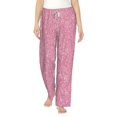 thumbnail image 1 of Xecao Glitter Pink Women's Straight Lounge Pajama Pants: The Epitome of Relaxed Sleepwear, 1 of 9