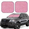 thumbnail image 1 of Xecao Glitter Pink for Foldable Car Sun Shades (2-Pack) offer sun protection with an easy-fold design for convenient windshield shading., 1 of 7