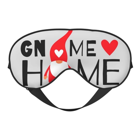 Xecao Gnome Home With A Cute Gnome for Soft Fluffy Sleeping Blindfold, Nap eye cover tailored for the utmost comfort for girls, women, kids, and adults.