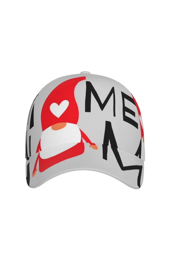 Gnome Home With A Cute Gnome for Baseball Cap: Unisex, crafted from classic polyester twill fabric, featuring a soft unconstructed design