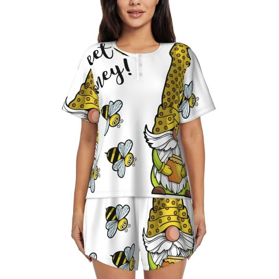 Xecao Gnome Sweet Honey print Swimsuit for women, Summer-ready, sporty style.Quick-dry fabric. Many sizes & colors.